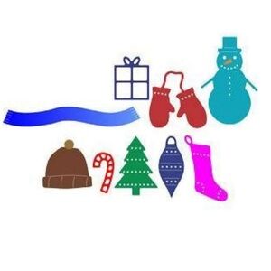 Cheery Lynn Designs Die-Christmas Knick Knacks 10 PIECE DIE